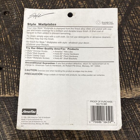 New AmerTac STYLE Polished Brass Light Switch Duplex Outlet Cover Plate Sealed‎ - Picture 6 of 11